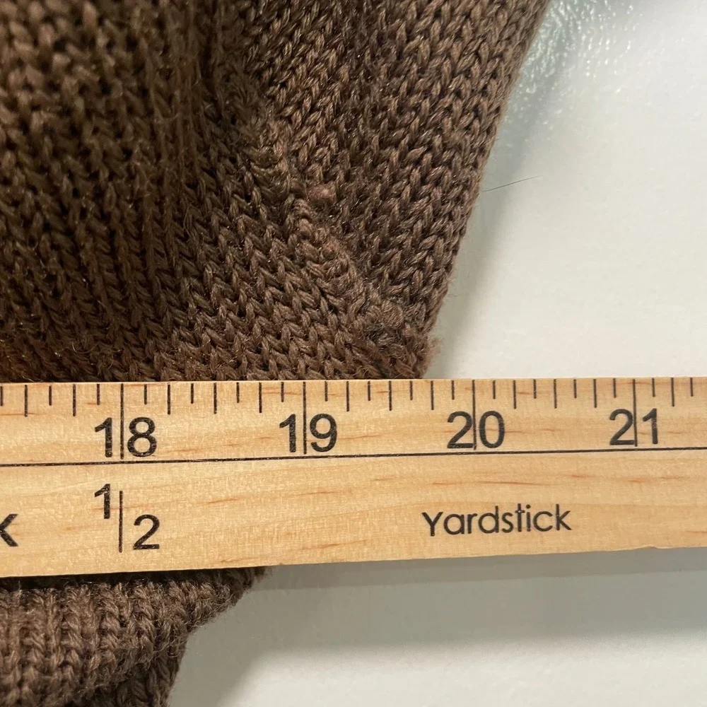 Vintage US Military 100% Wool 5 Button Henley Sweater Brown Mens Large 42-44
